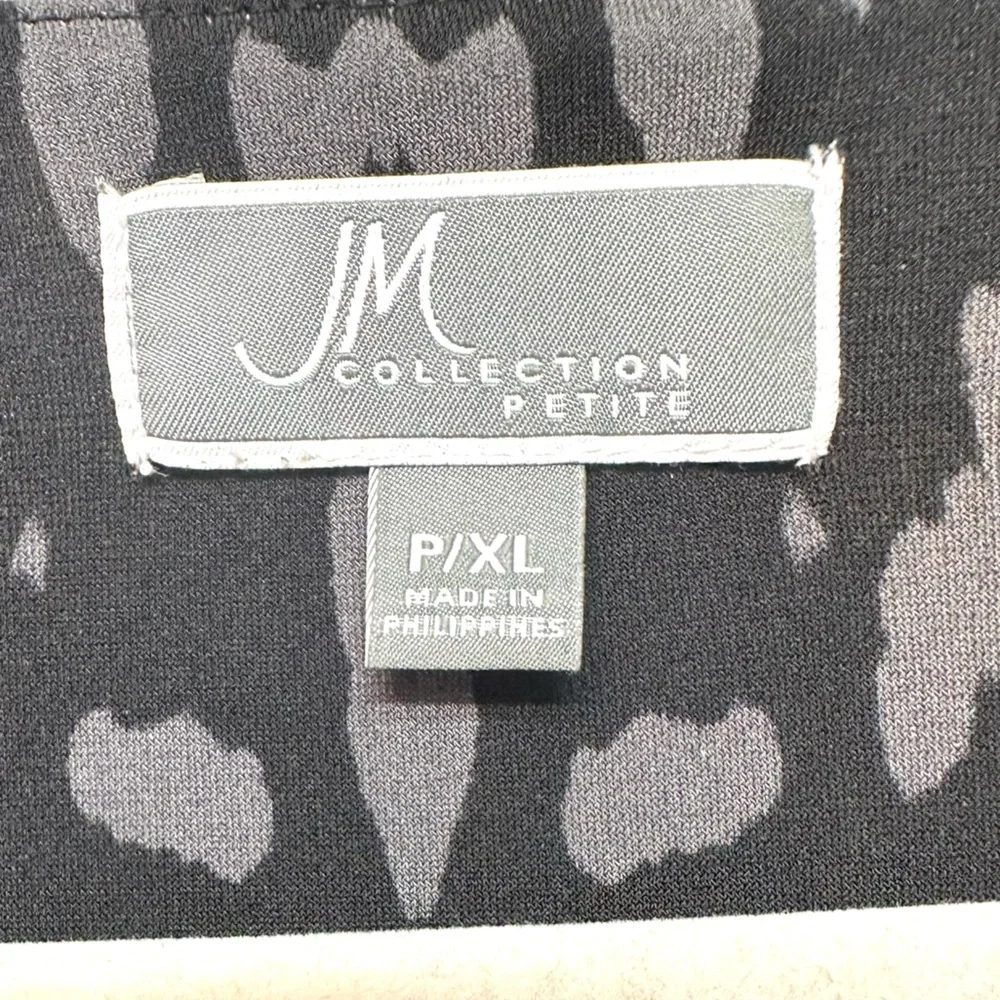 JM Collection Y2K Leopard-Panther Print w/Gold Chain Front Closure Blouse P/XL - Picture 7 of 11